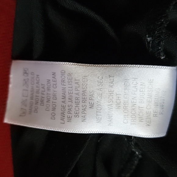 ADRIANNA PAPELL Faux Pearl Accent Bell Sleeve Top black size L - Picture 9 of 9